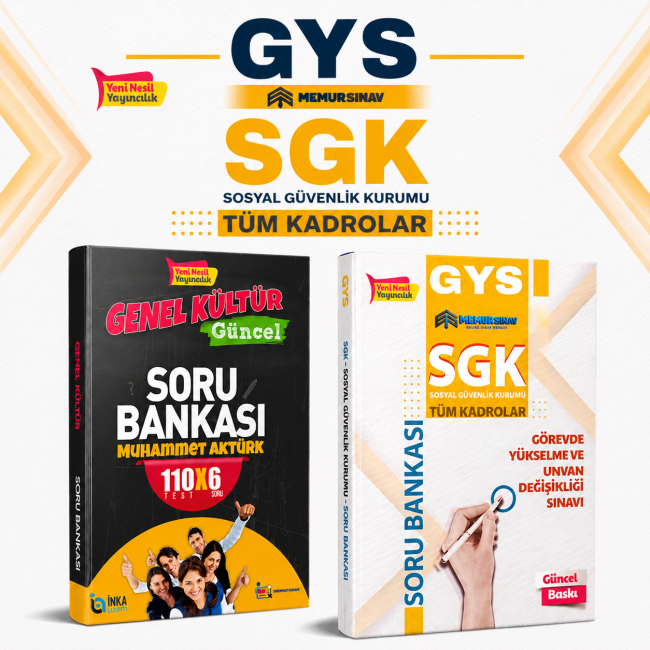 2026 SGK GYS SORU BANKASI + GENEL KÜLTÜR SORU BANKASI 2''Lİ SET