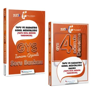 2023 Tapu Sicil Müdür Yardımcısı GYS 2'li Set 4'lü Deneme + Soru Bankası