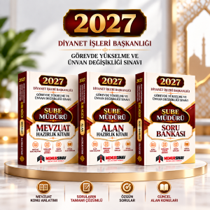 2026 DİB GYS Şube Müdürü 3'lü Set (Hazırlık Kitabı + Soru Bankası)