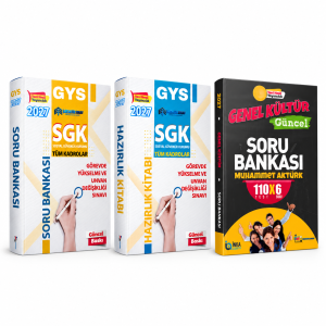2027 SGK GYS 3'LÜ SET (Hazırlık Kitabı+Soru Bankası+Genel Kültür-Gün. Bil. Soru Bankası)