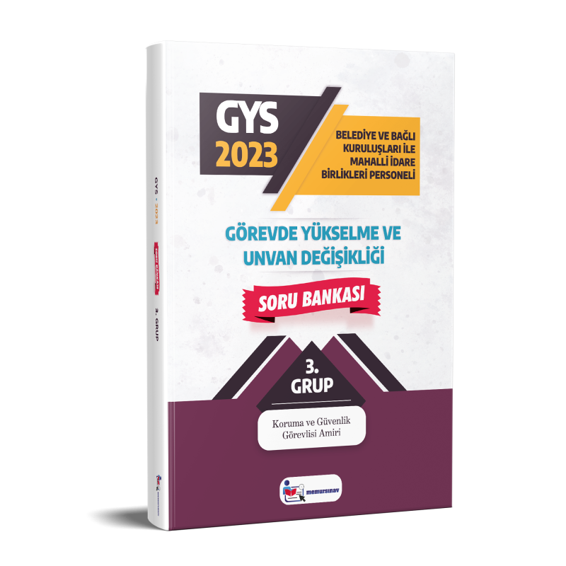 2023 Yerel Yönetimler (Koruma ve Güvenlik Görevlisi) 3. Grup GYS Soru Bankası (Koruma ve Güvenlik Görevlisi)