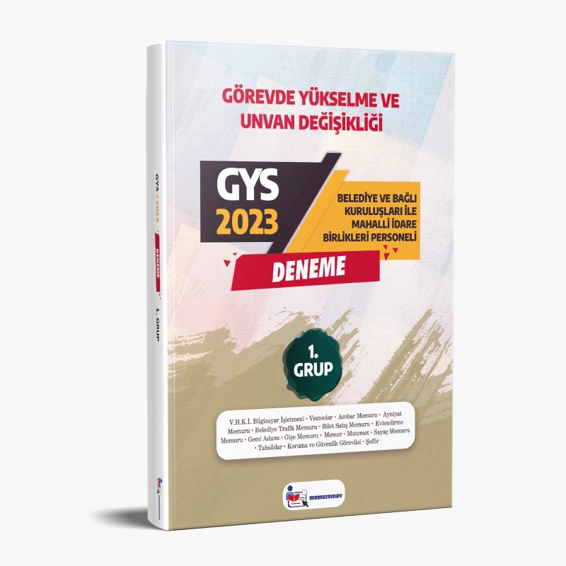 2023 Yerel Yönetimler 1. Grup GYS Deneme