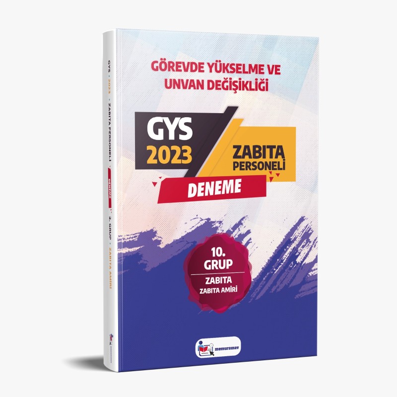2023 Yerel Yönetimler (Zabıta Amiri) 10. Grup  GYS Deneme