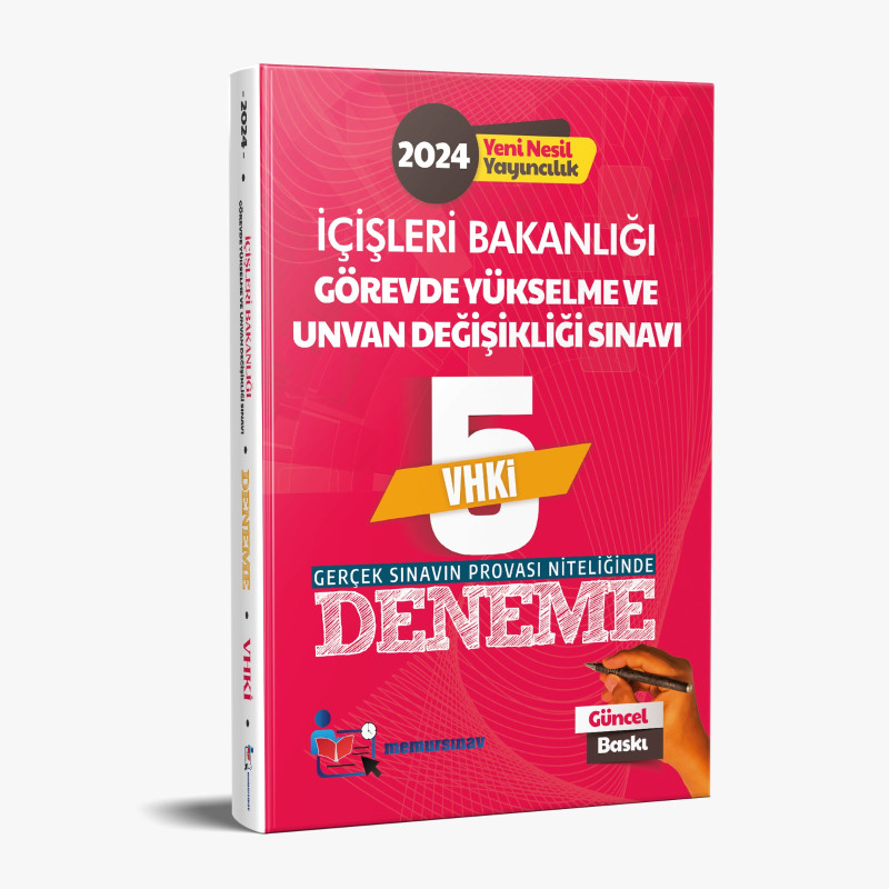 2024 İÇİŞLERİ BAKANLIĞI GYS VE ÜNVAN DEĞİŞİKLİĞİ VHKİ 5'Lİ DENEME