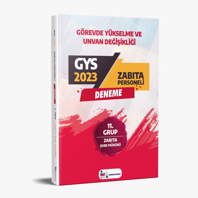 2023 Yerel Yönetimler (Zabıta Şube Müdürü) 11. Grup  GYS Deneme