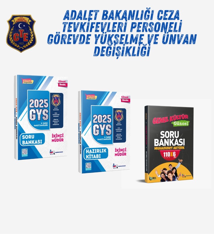 2025 CTE GYS İKİNCİ MÜDÜR HAZIRLIK KİTABI + SORU BANKASI 3'LÜ SET (GÜNCEL SORU BANKASI)
