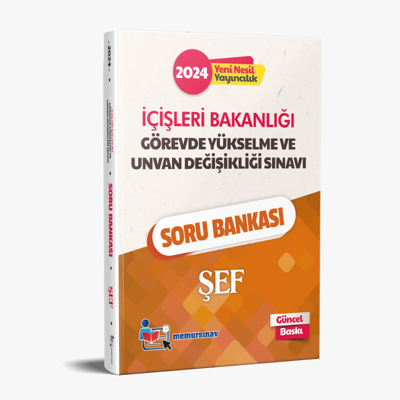 2024 İÇİŞLERİ BAKANLIĞI GYS VE ÜNVAN DEĞİŞİKLİĞİ ŞEF SORU BANKASI