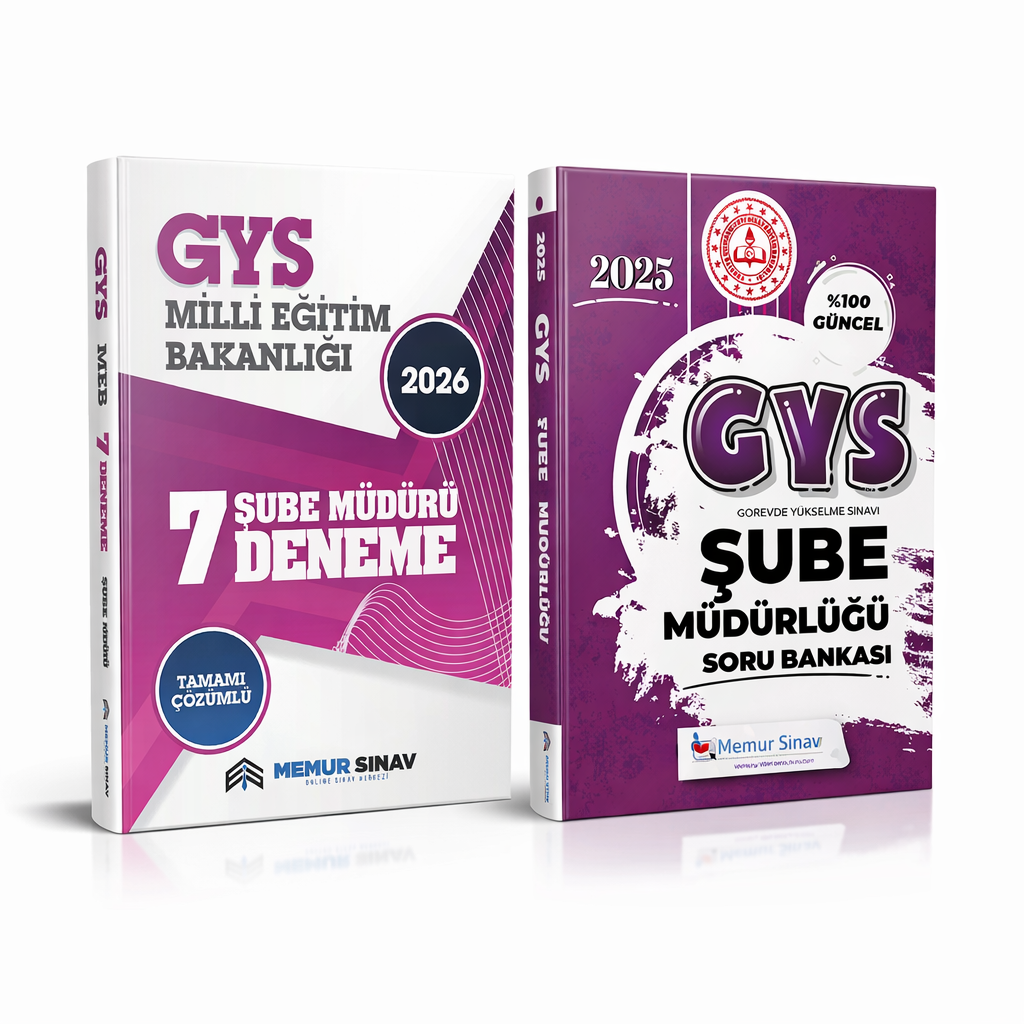 MEB ŞUBE MÜDÜRÜ SORU BANKASI + DENEME 2'Lİ SET