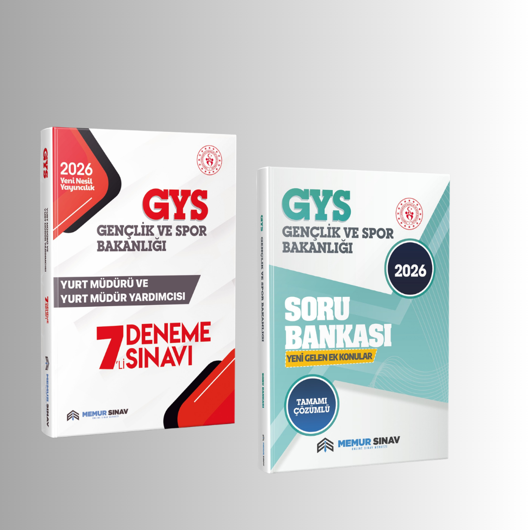 GSB YURT MÜDÜRÜ/YURT MÜDÜR YRD. 7'Lİ DENEME + YENİ GELEN KONULAR SORU BANKASI
