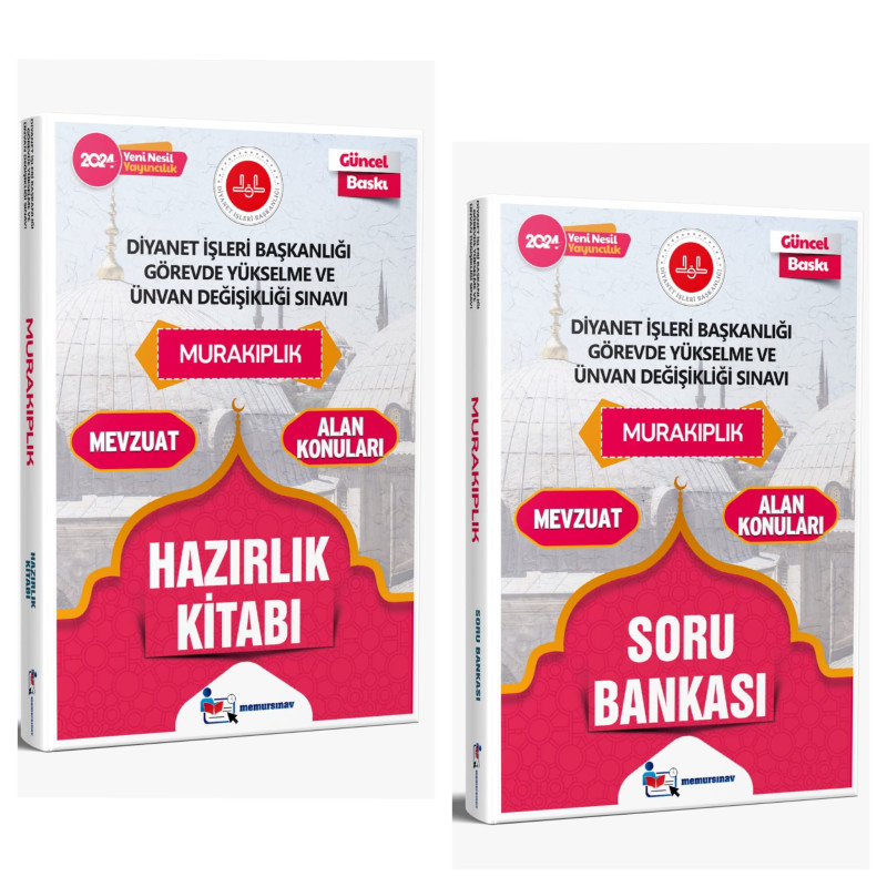 2024 DİB GYS Murakıplık 2'Li Set (Hazırlık Kitabı + Soru Bankası)