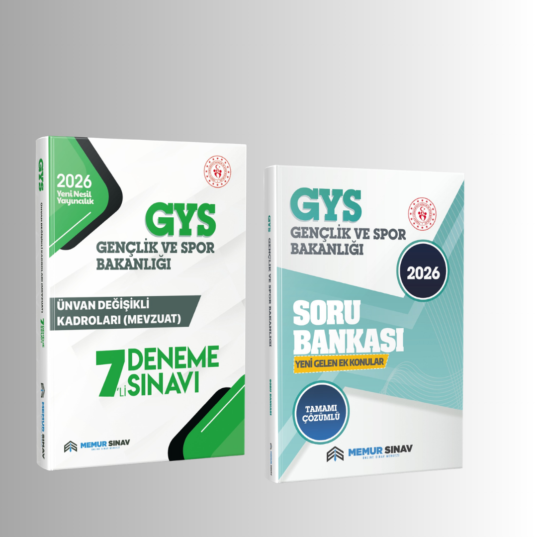 GSB ÜNVAN DEĞİŞİKLİĞİ (MEVZUAT) 7'Lİ DENEME + YENİ GELEN KONULAR SORU BANKASI